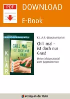 Vorschau - Arbeitsblätter - Chill mal – ist doch nur Gras!: Unterrichtsmaterial zum Jugendroman - Deckblatt
