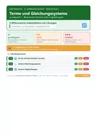 Vorschau - Arbeitsblätter - Mathematik 8 Realschule - Terme und Gleichungssysteme - Deckblatt