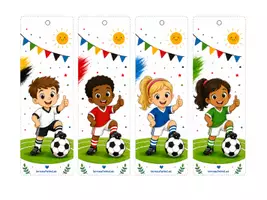 Vorschau - Mal- und Bastelvorlagen - Fußball Lesezeichen Klassentiere - Seite 1
