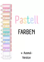 Vorschau - Merkblätter - Pastell Collection: Namensschilder Klasse 1 mit Lernhilfen | Editierbar - Seite 1