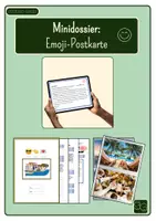 Vorschau - Arbeitsblätter - Minidossier: Emoji Postkarte - Deckblatt