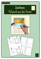 Vorschau - Mal- und Bastelvorlagen - Polaroid aus den Ferien - Deckblatt