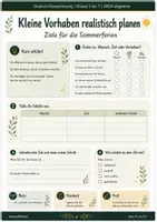 Vorschau - Arbeitsblätter - Sommerferien Startklar Packliste Ziele und Vorfreude - Seite 3