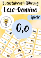 Vorschau - Spiele - Buchstabeneinführung O - Buchstabe O - Lese-Domino O - Deckblatt