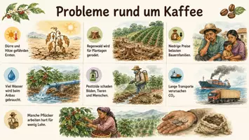 Vorschau - Arbeitsblätter - Arbeitsblätter zum Thema "Welche Probleme gibt es auf der Welt rund um den Kaffee?" + Lösung & MP3 + Infografik - Seite 3