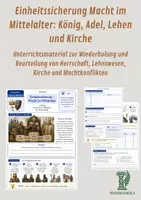 Vorschau - Unterrichtsreihen - Einheitssicherung Macht im Mittelalter: König, Adel, Lehen und Kirche - Deckblatt