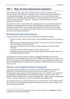 Vorschau - Unterrichtsreihen - Literatur um 1800 - Unterrichtsreihe Teil 1 - Seite 1