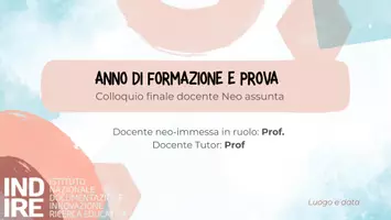 anteprima - Presentazioni / Lavagne - modello presentazione_anno di formazione e prova - Pagina di copertina