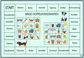 Vorschau - Spiele - Doppelkonsonanten Bingo Spiel Deutsch 3. Klasse - Seite 3