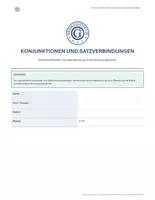 Vorschau - Arbeitsblätter - Konnektoren / Konjunktionen (A2-B1) Beruf - Deckblatt