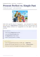 Vorschau - Arbeitsblätter - Present Perfect vs Simple Past Klasse 8 - Seite 1