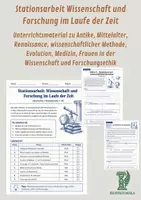 Vorschau - Stationenlernen - Stationsarbeit Wissenschaft und Forschung im Laufe der Zeit - Deckblatt