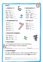 Vorschau - Arbeitsblätter - 67 SIX SEVEN Ferien/ Übungsblätter Grundrechnungsarten - Seite 1