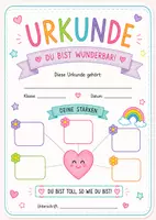 Vorschau - Mal- und Bastelvorlagen - Das wahre Zeugnis - Du bist gut genug! (Urkunde) - Deckblatt