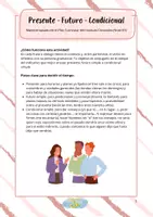 Vista previa - Hojas de trabajo - B1_contraste_presente_futuro_condicional_50_frases_soluciones_justificación - Portada