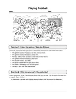 Vorschau - Stationenlernen - Englisch: Bildkarten-Arbeitsblätter – Beschreiben, Ausmalen & E-Mail schreiben (Klasse 5/6) - Seite 1