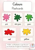 Vorschau - Bildkarten - Colours Flashcards I Bildkarten Englisch I Farben Wortschatz I ESL/EFL - Deckblatt