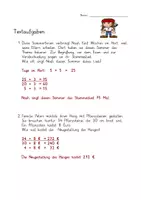Vorschau - Arbeitsblätter - Textaufgaben Klasse 3: halbschriftliche Multiplikation mit Lösungsblatt - Seite 2