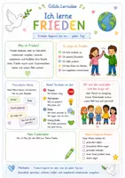 Vorschau - Arbeitsblätter - Ich lerne Frieden - Freebie zum Arbeitsblätterheft - Deckblatt