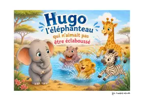 Aperçu - Affichage - Hugo l'éléphanteau qui n'aimait pas être éclaboussé - Page de couverture