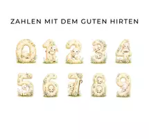 Vorschau - Bildkarten - Der Gute Hirte Zahlen Clipart, Psalm 23 für Kinder, Der Herr ist mein Hirte - Seite 1