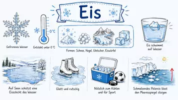 Vorschau - Arbeitsblätter - Arbeitsblätter zum Thema "Eis" + Lösung & MP3 + Infografik - Seite 1
