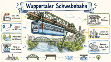 Vorschau - Arbeitsblätter - Arbeitsblätter zum Thema "Wuppertaler Schwebebahn" + Lösung & MP3 + Mindmap + Infografik - Seite 1