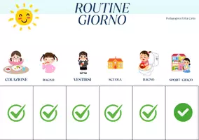 anteprima - Materiale di supporto/inclusione - Routine visiva Bambino e Bambina Giorno e Sera - Pagina 2
