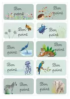 Aperçu - Affichage - Bons points - thème nature - Page de couverture