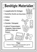 Vorschau - Mal- und Bastelvorlagen - Fensterbilder Sommer Grundschule - Seite 1