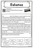 Vorschau - Unterrichtsreihen - Bahamas Lückentext mit Wortspeicher Hörverstehen und Suchsel - Seite 1