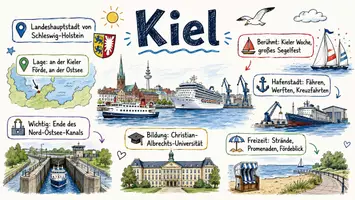 Vorschau - Arbeitsblätter - Arbeitsblatt "Kiel" + Onlineübung & MP3 + Infografik - Seite 1