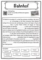 Vorschau - Unterrichtsreihen - Bahnhof Lückentext mit Wortspeicher Hörverstehen und Suchsel - Seite 1