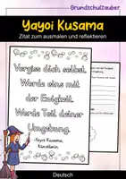 Vorschau - Arbeitsblätter - Yayoi Kusama - Künstler Zitat zum ausmalen und reflektieren - Deckblatt