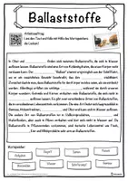 Vorschau - Unterrichtsreihen - Ballaststoffe Lückentext mit Wortspeicher Hörverstehen und Suchsel - Seite 1
