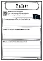 Vorschau - Unterrichtsreihen - Ballett Lückentext mit Wortspeicher Hörverstehen und Suchsel - Seite 3
