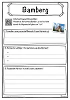 Vorschau - Unterrichtsreihen - Bamberg Lückentext mit Wortspeicher Hörverstehen und Suchsel - Seite 3