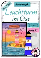 Vorschau - Stundenentwürfe - Kunst SOMMER: Leuchtturm in Glas - Deckblatt