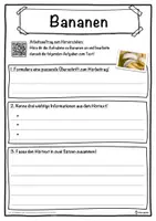 Vorschau - Unterrichtsreihen - Bananen Lückentext mit Wortspeicher Hörverstehen und Suchsel - Seite 3