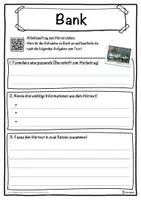 Vorschau - Unterrichtsreihen - Bank Lückentext mit Wortspeicher Hörverstehen und Suchsel - Seite 3