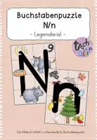 Vorschau - Spiele - Buchstabeneinführung Nn - Buchstabenpuzzle - Deckblatt
