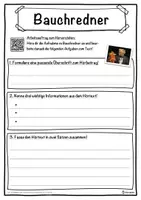 Vorschau - Unterrichtsreihen - Bauchredner Lückentext mit Wortspeicher Hörverstehen und Suchsel - Seite 3