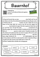 Vorschau - Unterrichtsreihen - Bauernhof Lückentext mit Wortspeicher Hörverstehen und Suchsel - Seite 1