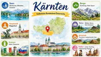 Vorschau - Arbeitsblätter - Arbeitsblätter zum Thema "Kärnten" (Lückentext, Hörverstehen) + Lösung & MP3 + Infografik - Seite 3