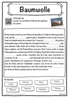 Vorschau - Unterrichtsreihen - Baumwolle Lückentext mit Wortspeicher Hörverstehen und Suchsel - Seite 1