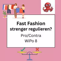Vorschau - Stundenentwürfe - Fast Fashion strenger regeln? I Pro/Contra I WiPo 8 - Deckblatt