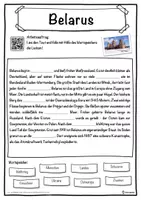 Vorschau - Unterrichtsreihen - Belarus Lückentext mit Wortspeicher Hörverstehen und Suchsel - Seite 1