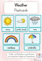 Vorschau - Bildkarten - Weather Flashcards & Bildkarten Englisch I Weather Vocabulary Cards ESL/EFL - Deckblatt