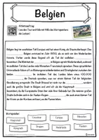 Vorschau - Unterrichtsreihen - Belgien Lückentext mit Wortspeicher Hörverstehen und Suchsel - Seite 1