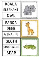 Aperçu - Matériel pour travaux manuels / dessin - Wild animals (Clip cards) - Page 2